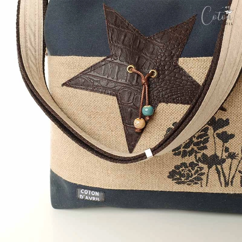 Sac seau Coton d'Avril ONE WAY Bleu Lin
