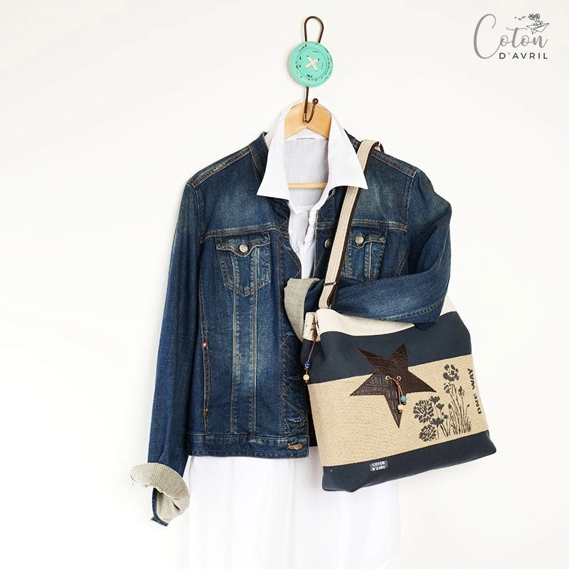Sac seau Coton d'Avril ONE WAY Bleu Lin