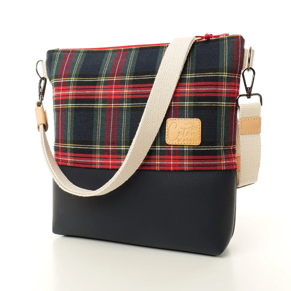 Sac Bandoulière VERDON Tartan bleu