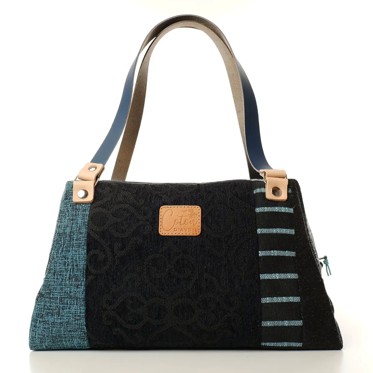 Sac à main Coton d'Avril CESAR Bleu carbone
