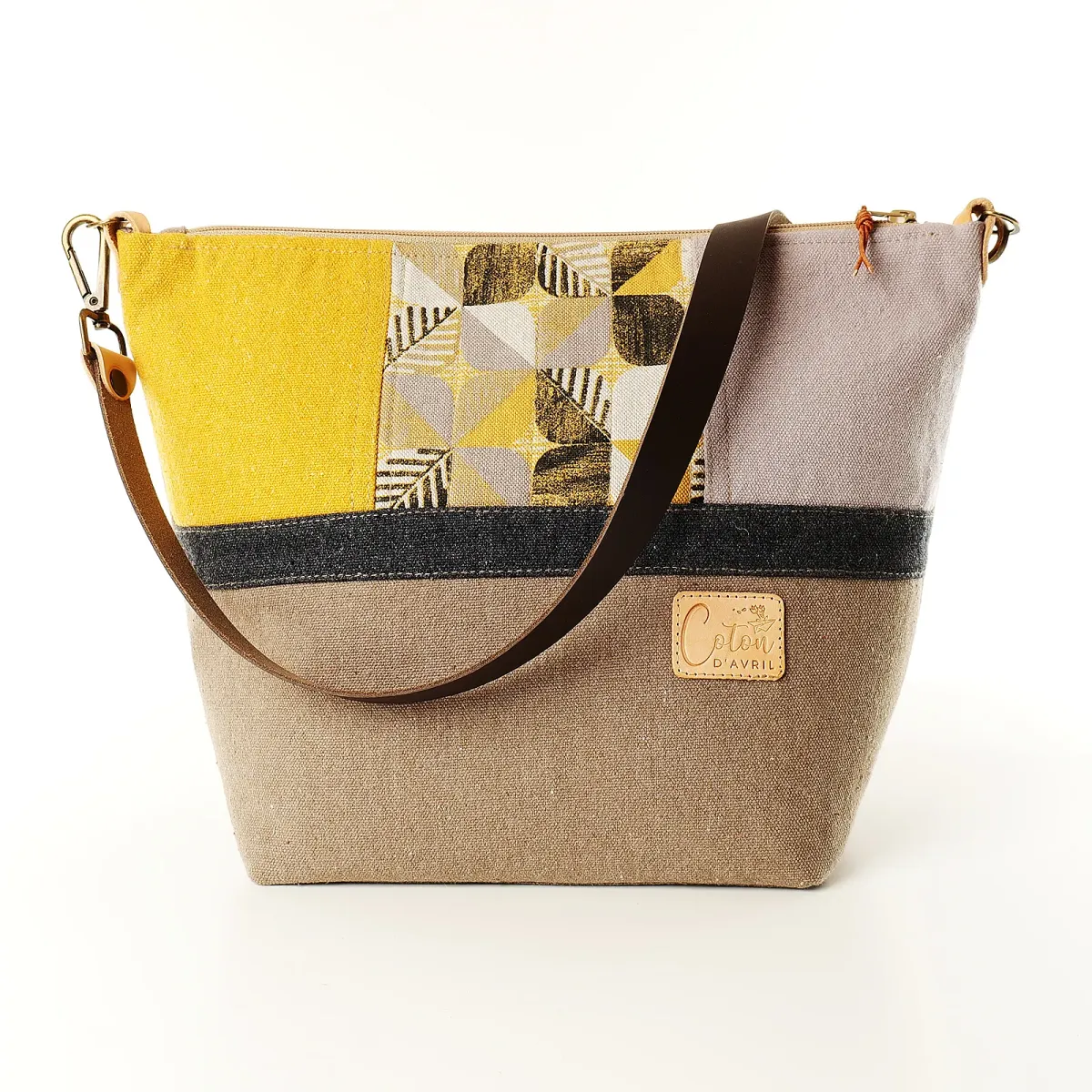 Sac à main Coton d'Avril GARLABAN Feuilles