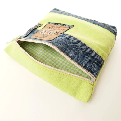 Pochette Coton d'Avril JEAN LIN vert