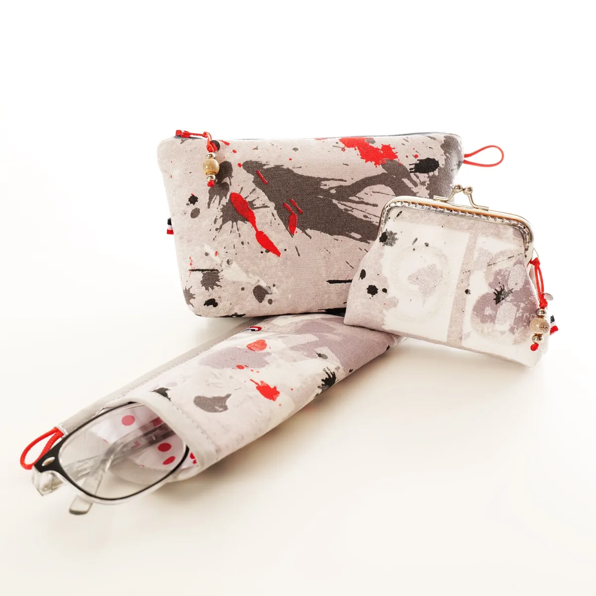 Ensemble 3 Pochettes Coton d'Avril Graffitis