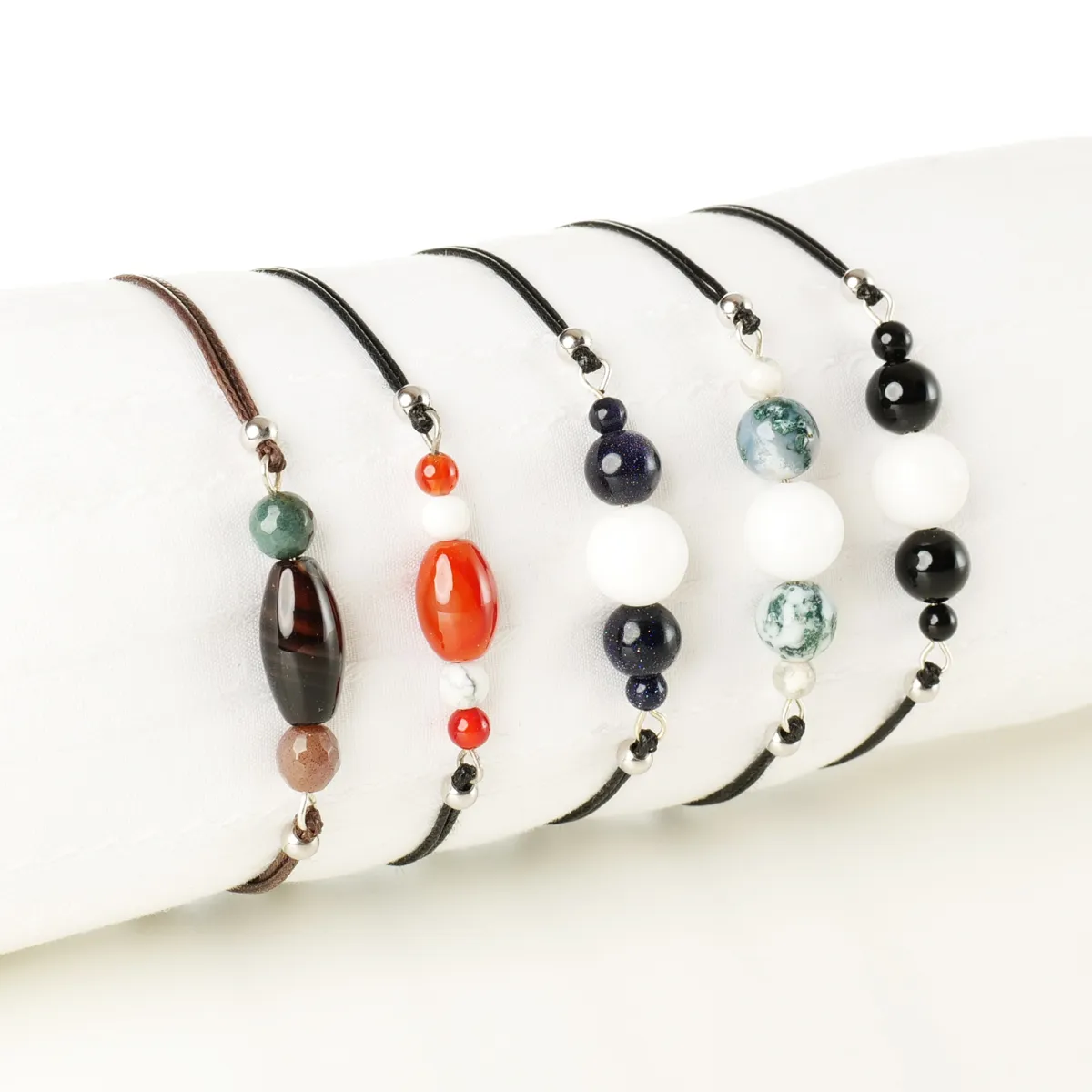 Bracelet coton d'avril Maélly Agate Jade