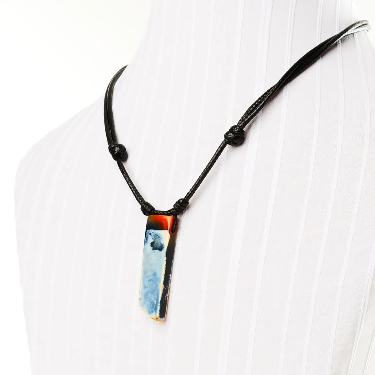 Collier Coton d'Avril Pierre d'Agate Mandarine