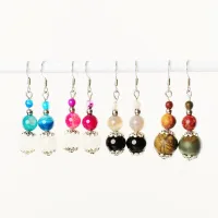 Boucles d'oreilles Saturne Coton d'Avril