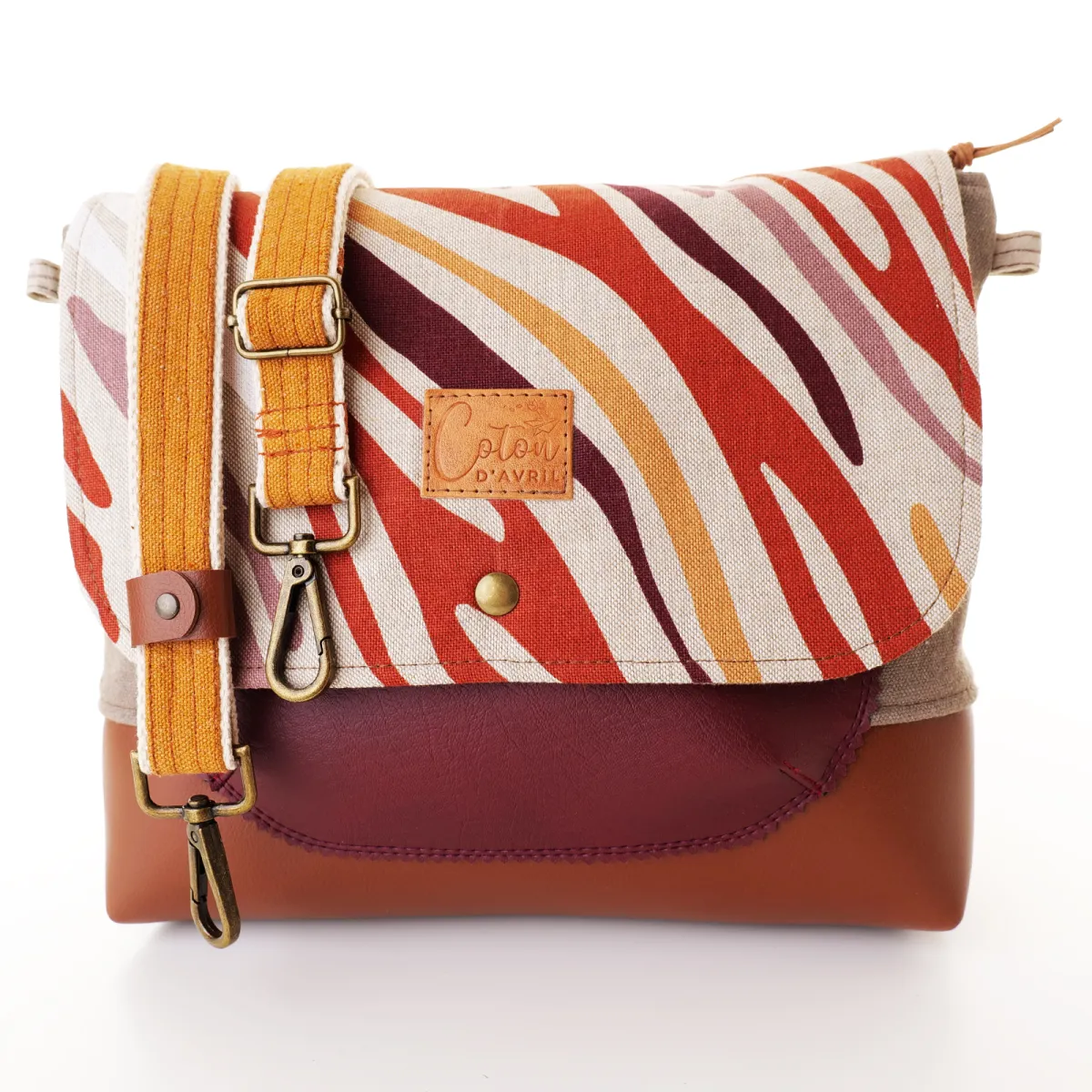 Sac besace Coton d'Avril DURANCE Flammes