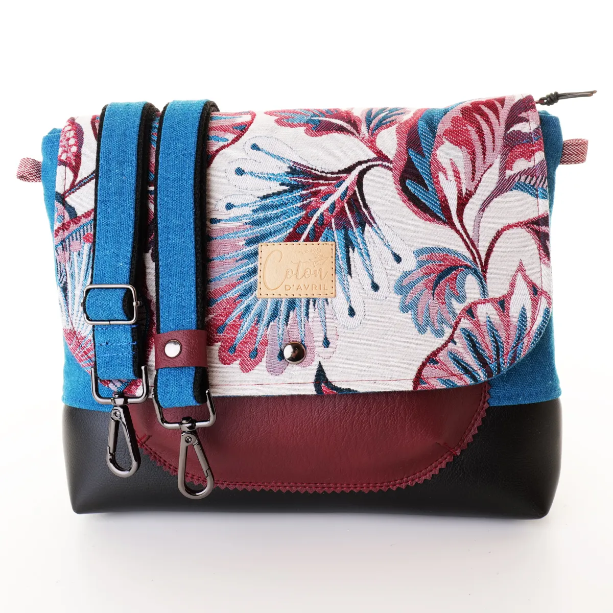 Sac besace Coton d'Avril DURANCE Feuilles