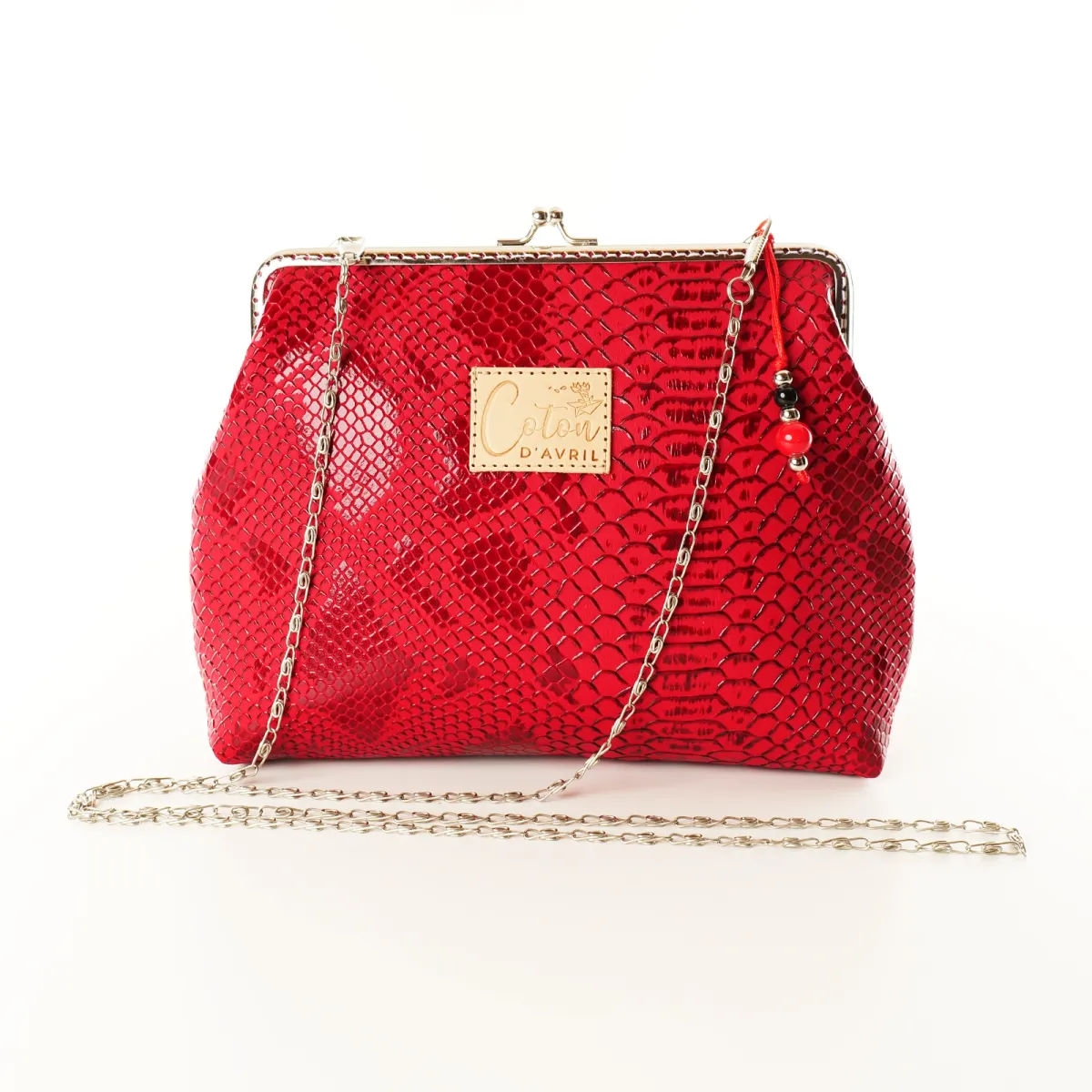 Mini Sac Coton d'Avril ECAILLE Rouge