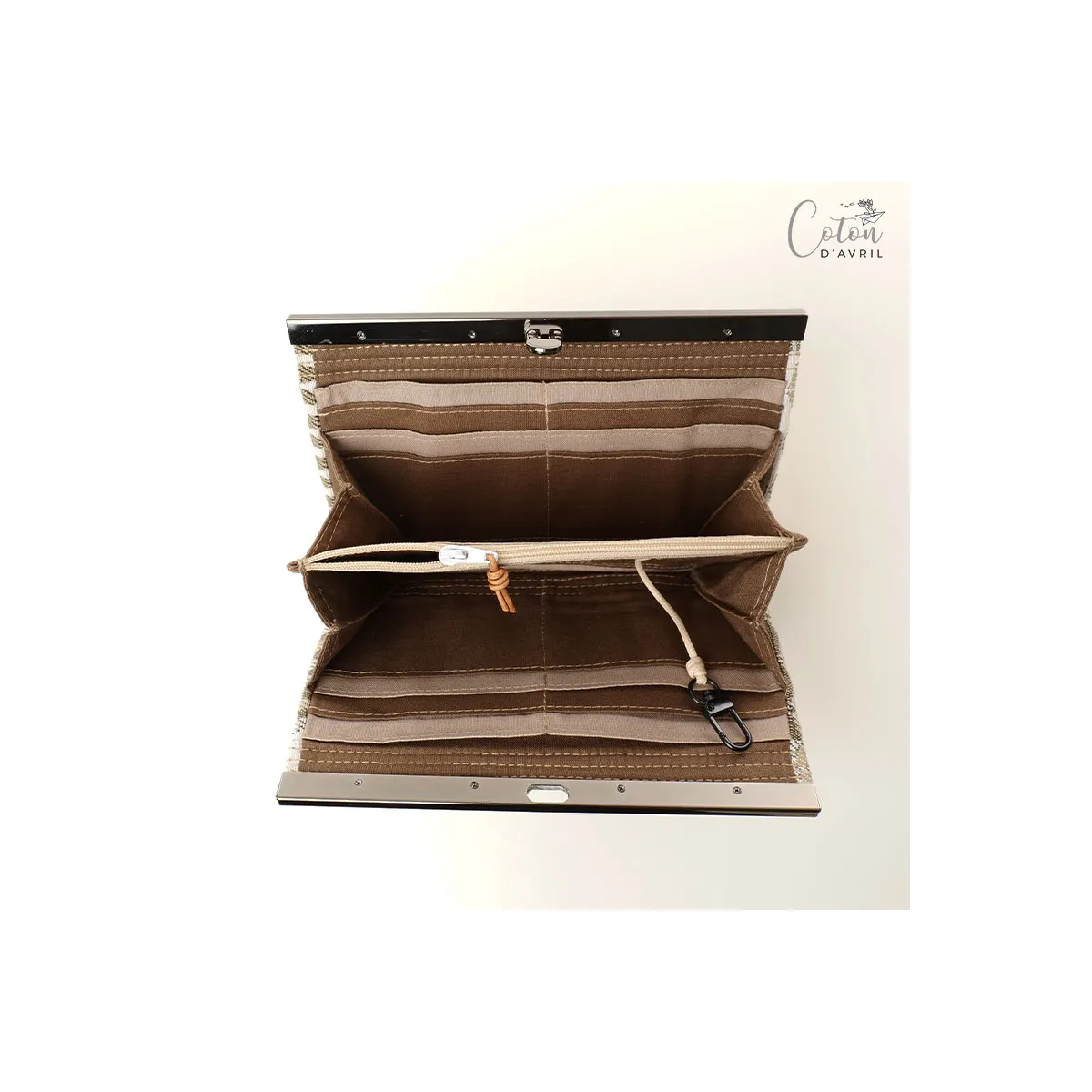 Portefeuille compagnon Coton d'Avril CAFE
