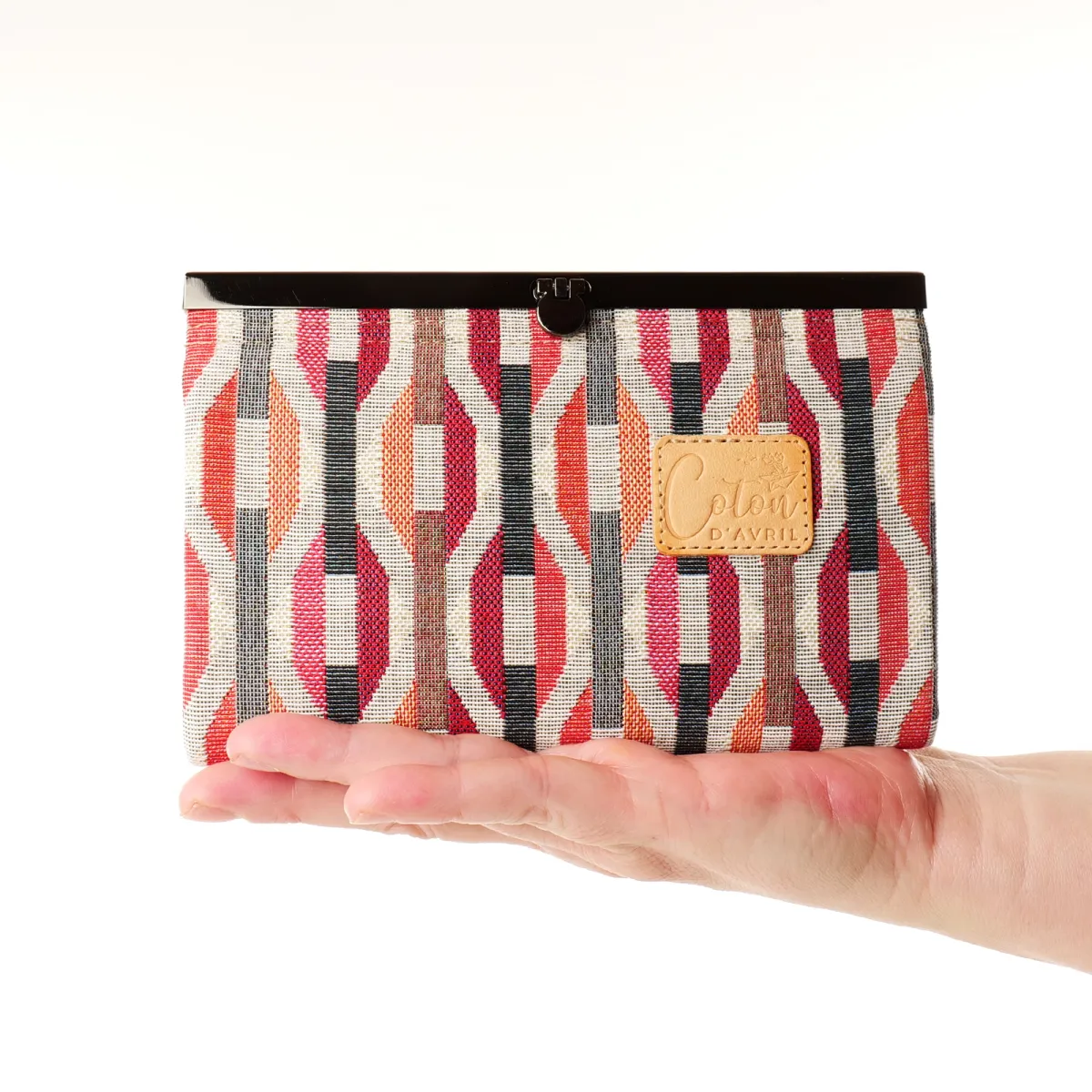 Portefeuille compagnon Coton d'Avril CERISE