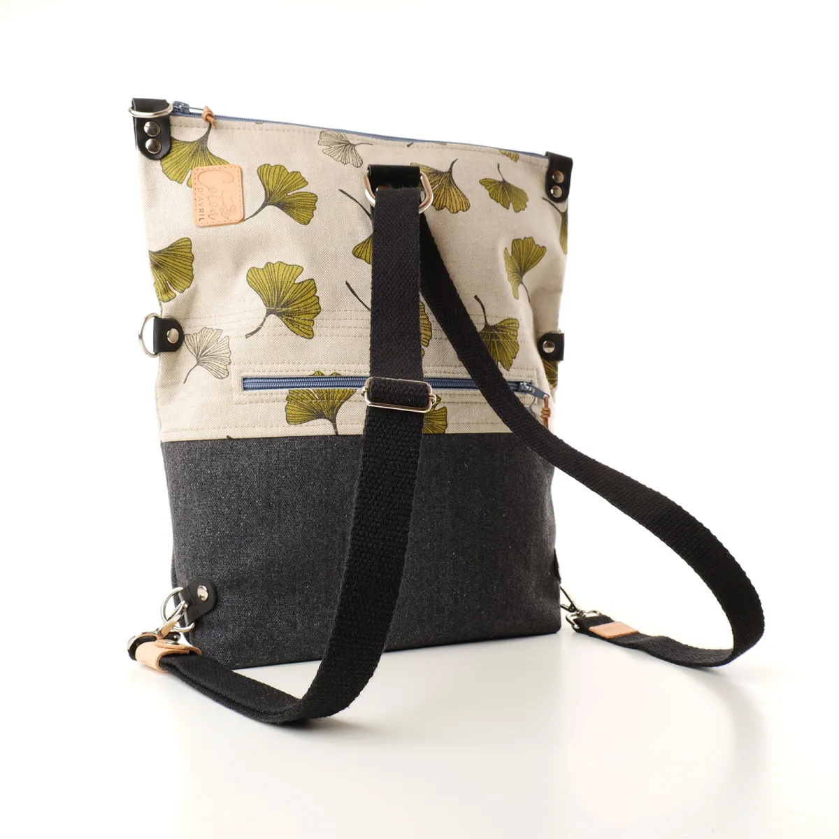 Sac convertible 3 en 1 Coton d'Avril MAGALI Ginkgo