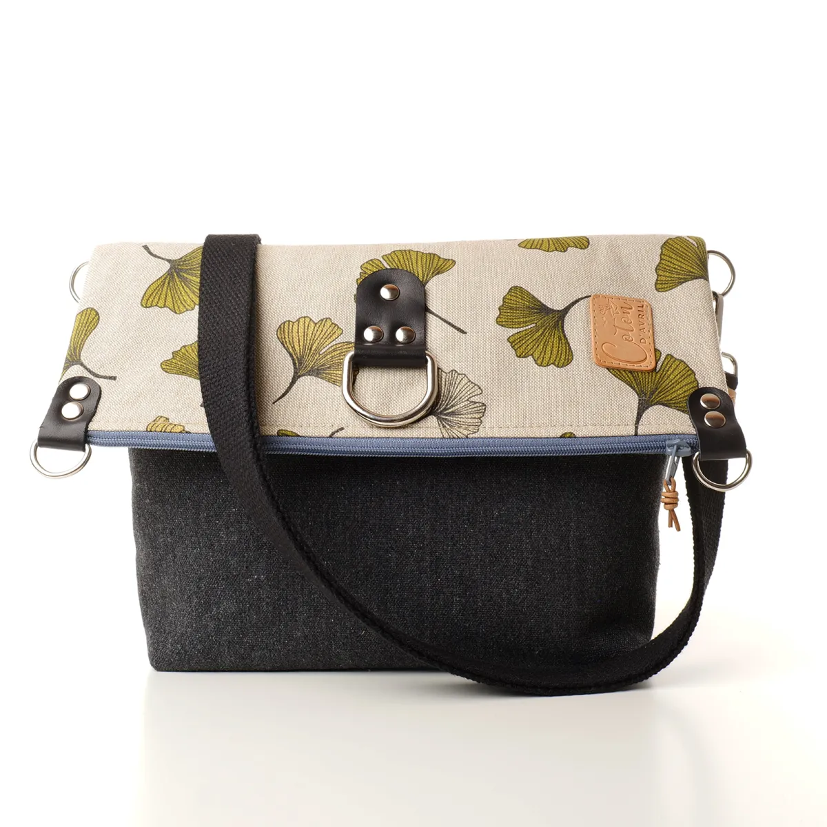 Sac convertible 3 en 1 Coton d'Avril MAGALI Ginkgo