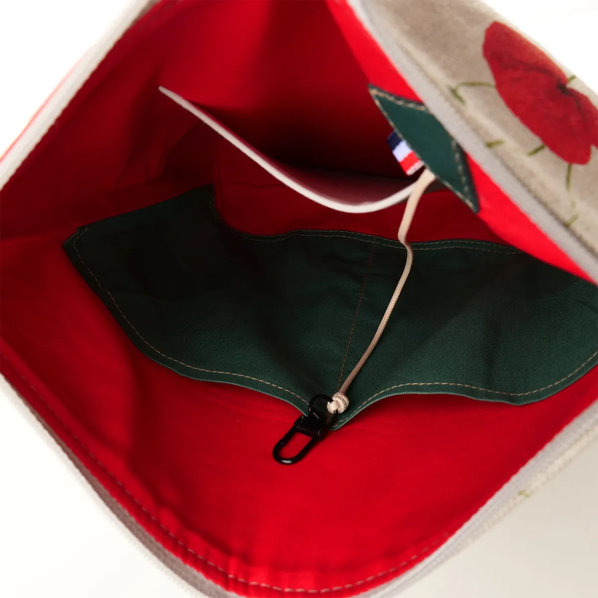 Sac à main Coton d'Avril VERDON Coquelicot