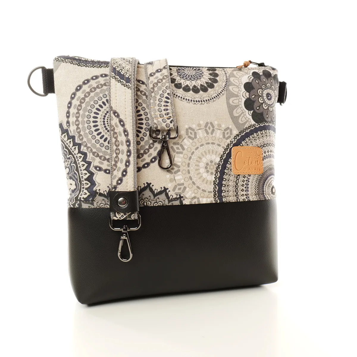 Sac à main Coton d'Avril VERDON Mandala nuit