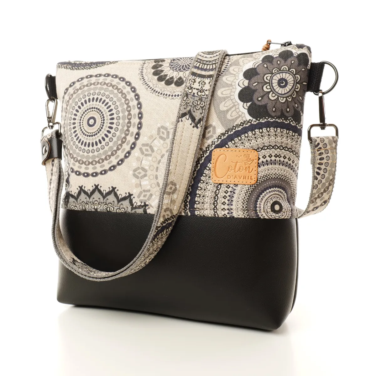 Sac à main Coton d'Avril VERDON Mandala nuit