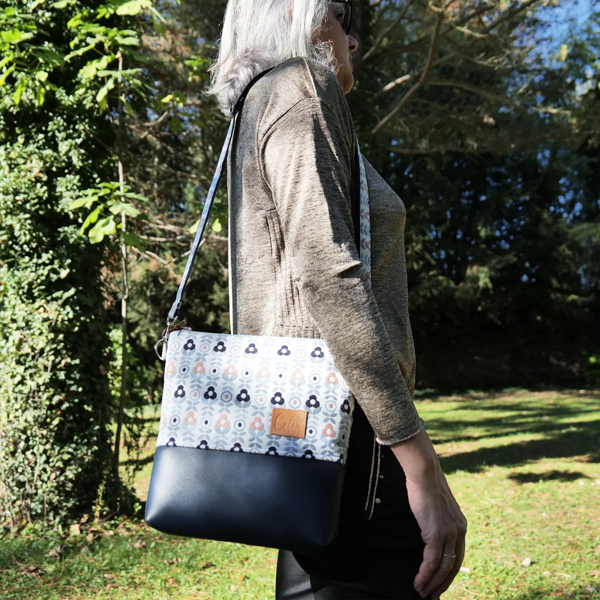 Sac à main Coton d'Avril VERDON Fleurs