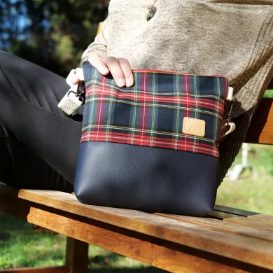 Sac Bandoulière VERDON Tartan bleu
