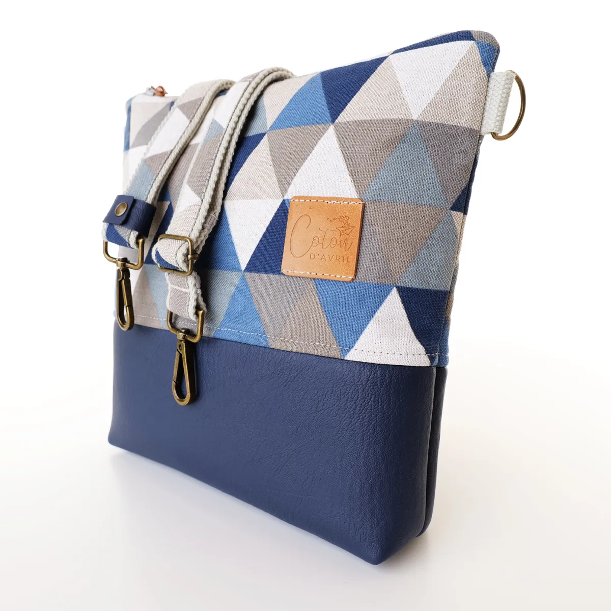 Sac à main Coton d'Avril VERDON Triangles