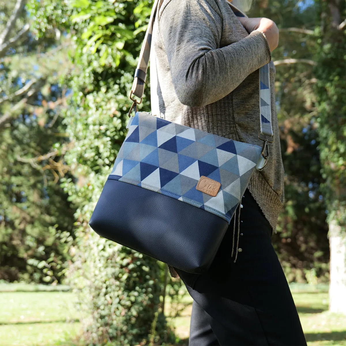 Sac à main Coton d'Avril VERDON Triangles