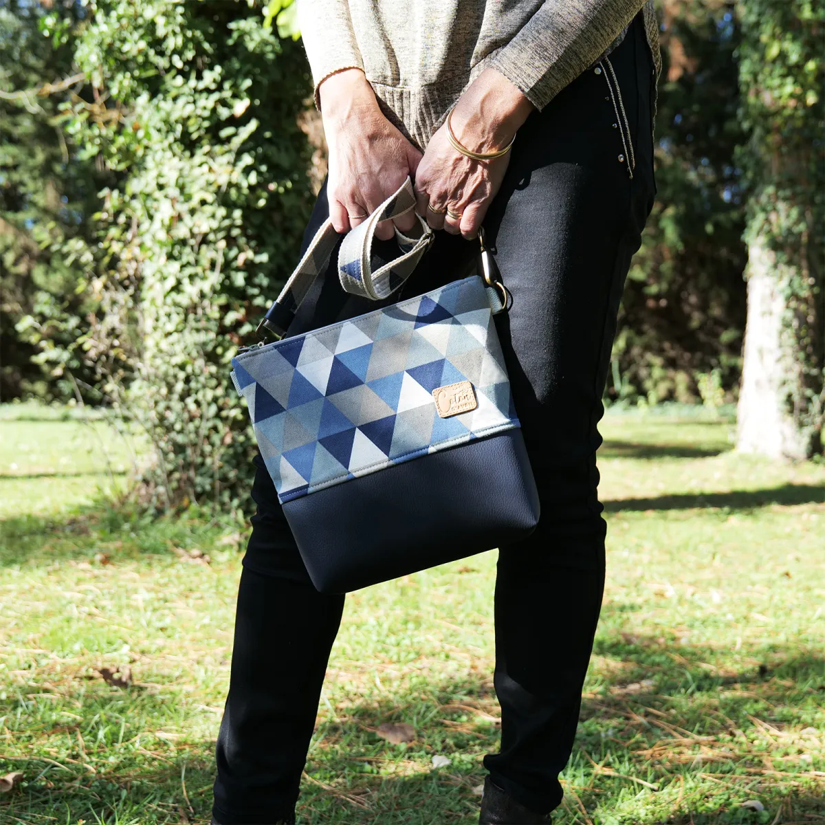 Sac à main Coton d'Avril VERDON Triangles