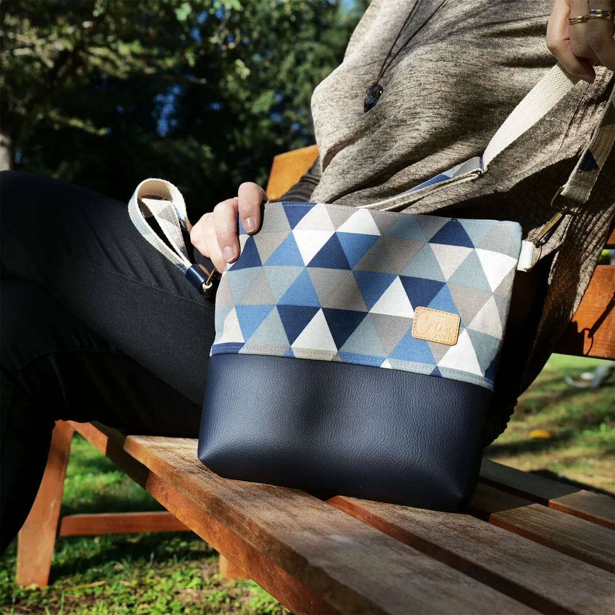 Sac à main Coton d'Avril VERDON Triangles