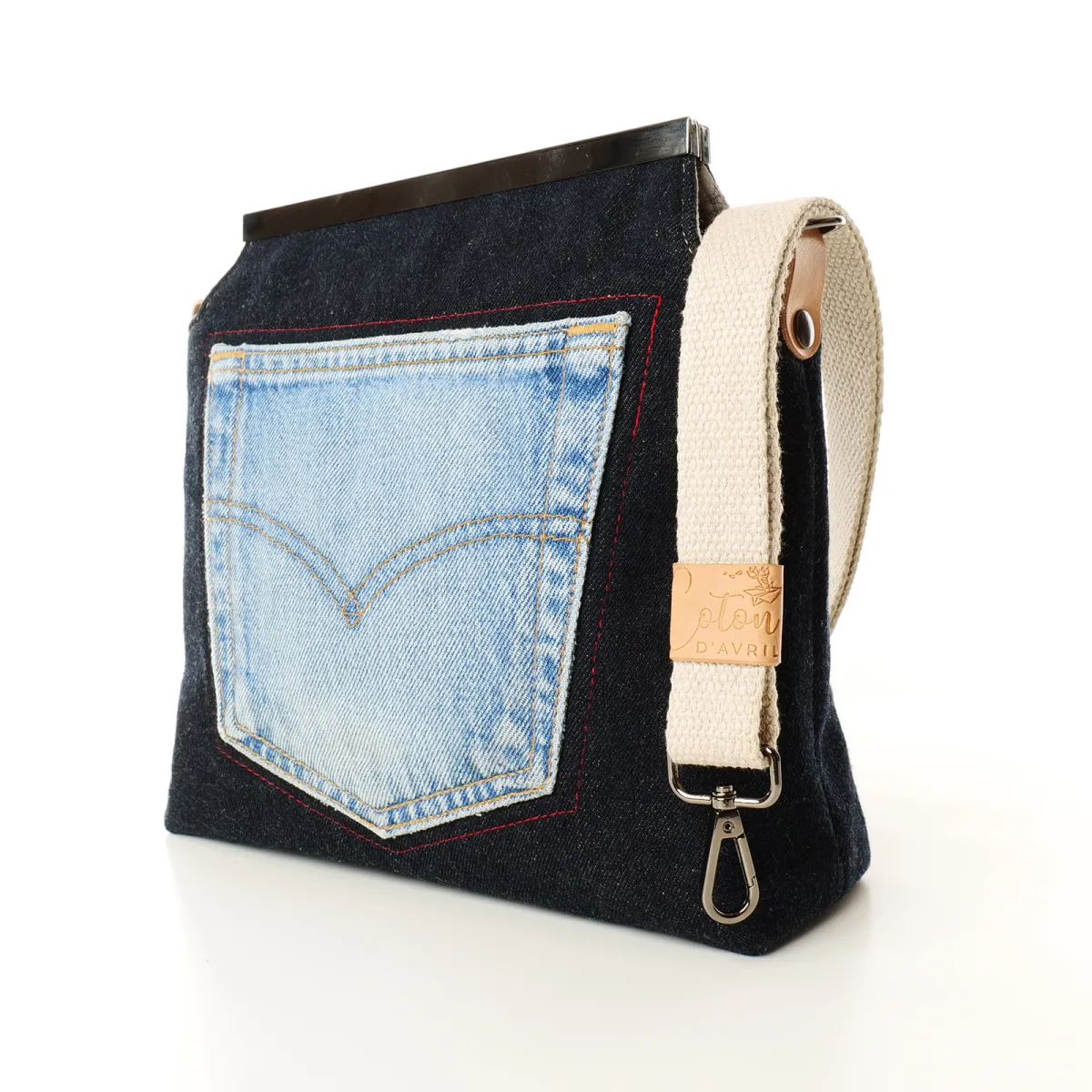 Sac à main Coton d'Avril SIGNATURE Bleu