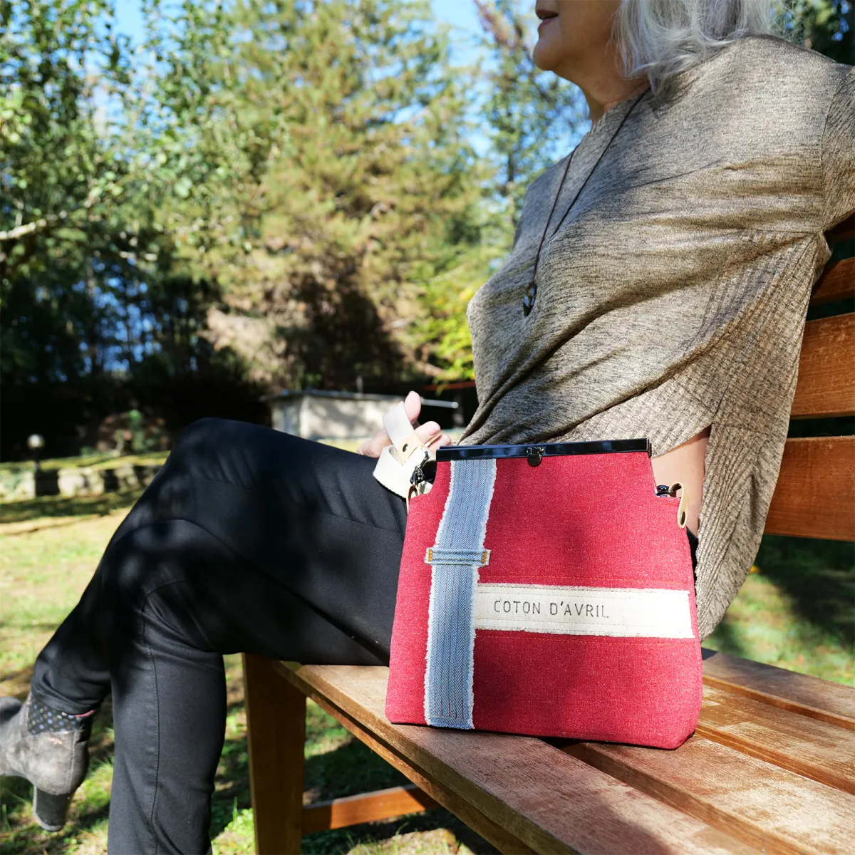 Sac à main Coton d'Avril SIGNATURE Rouge
