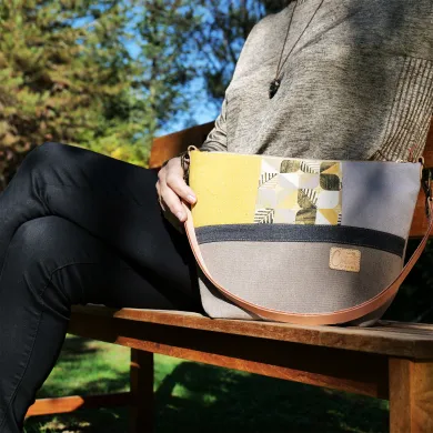 Sac à main Coton d'Avril GARLABAN Feuilles