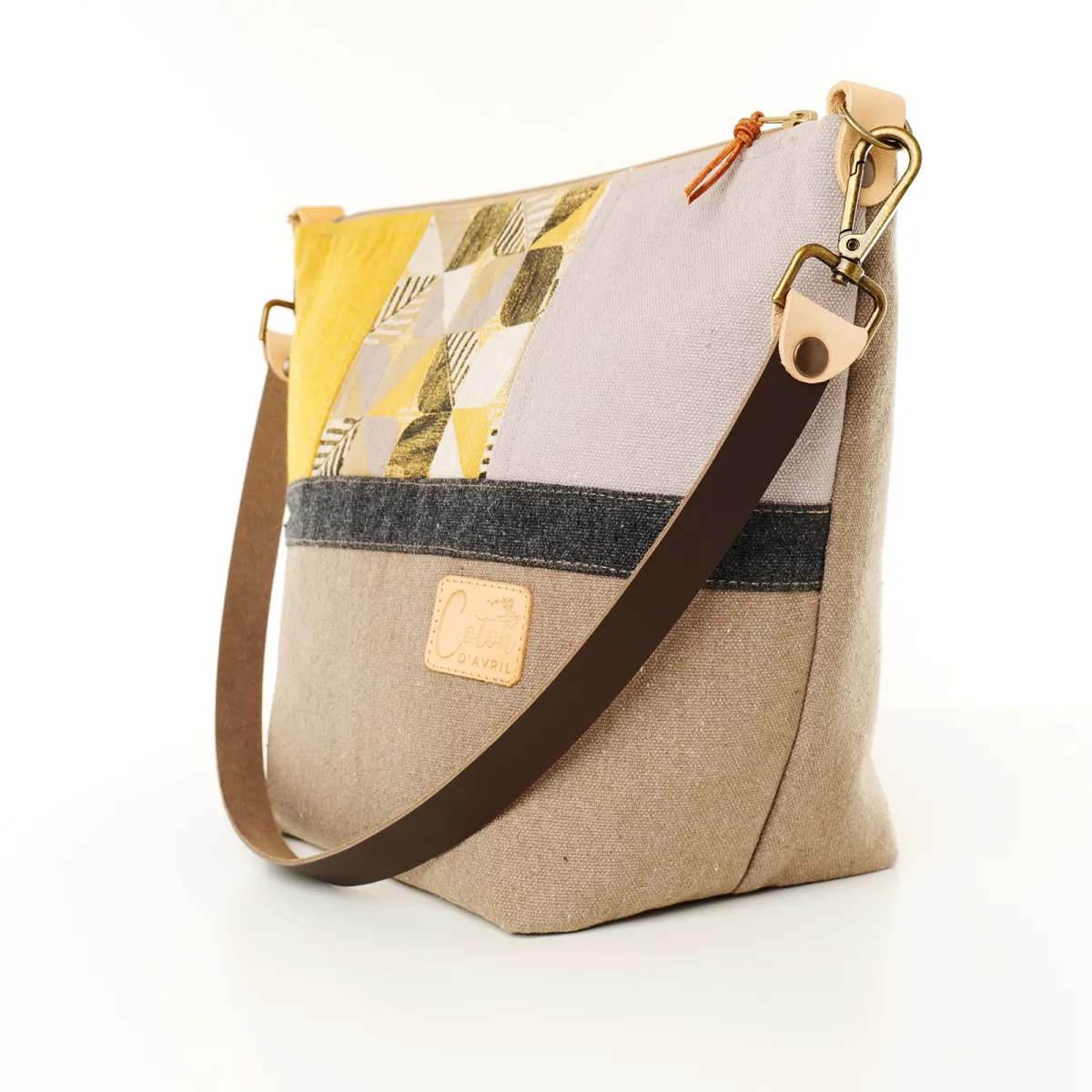 Sac à main Coton d'Avril GARLABAN Feuilles