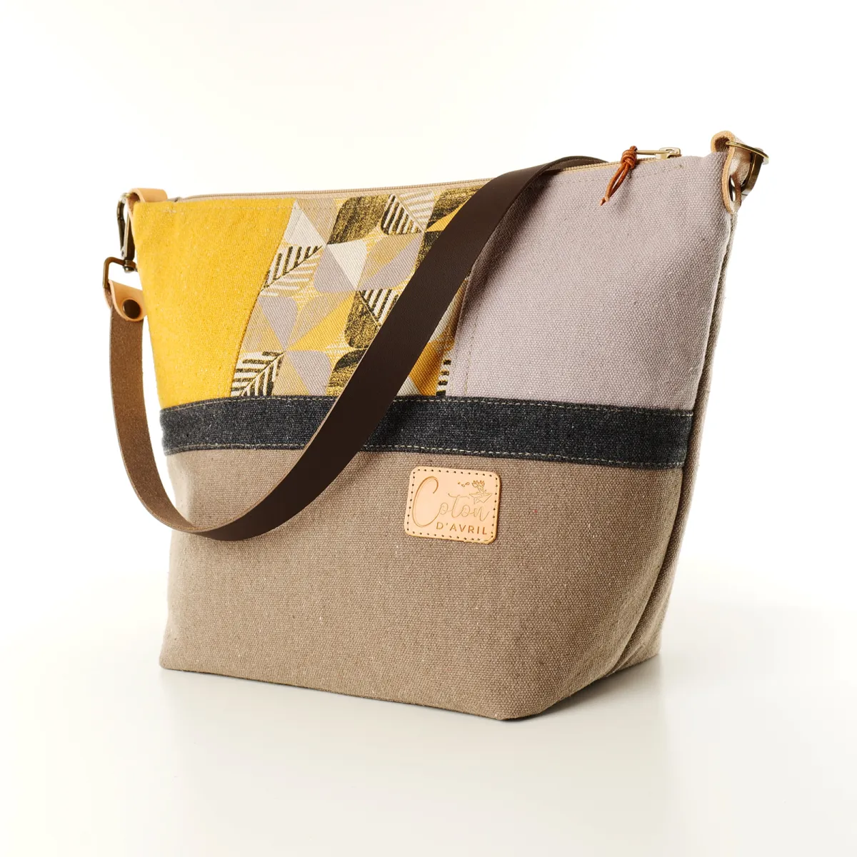 Sac à main Coton d'Avril GARLABAN Feuilles