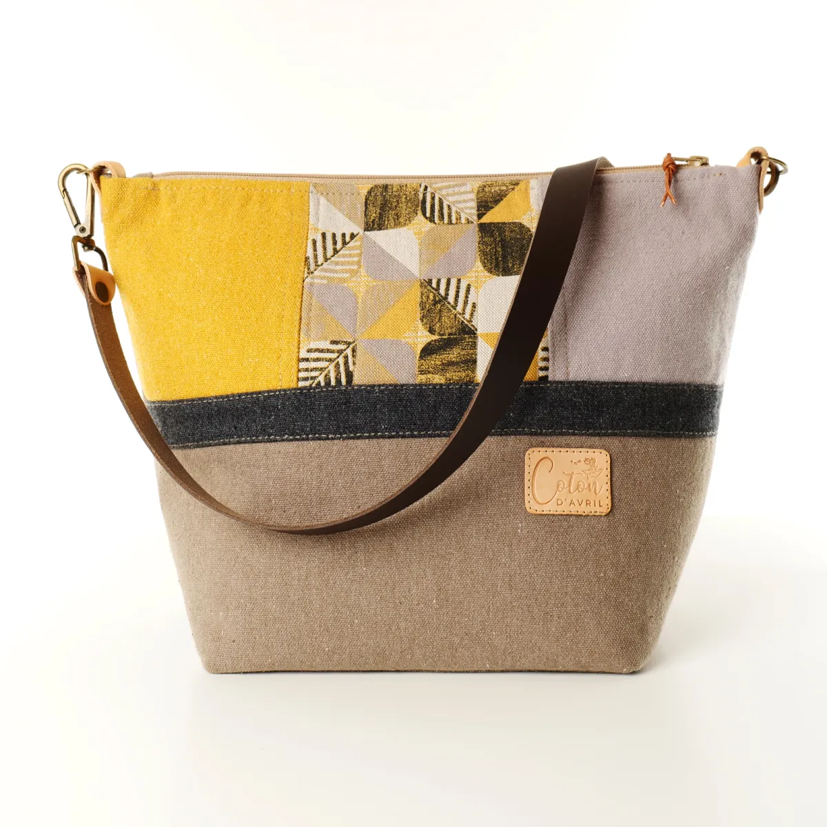 Sac à main Coton d'Avril GARLABAN Feuilles