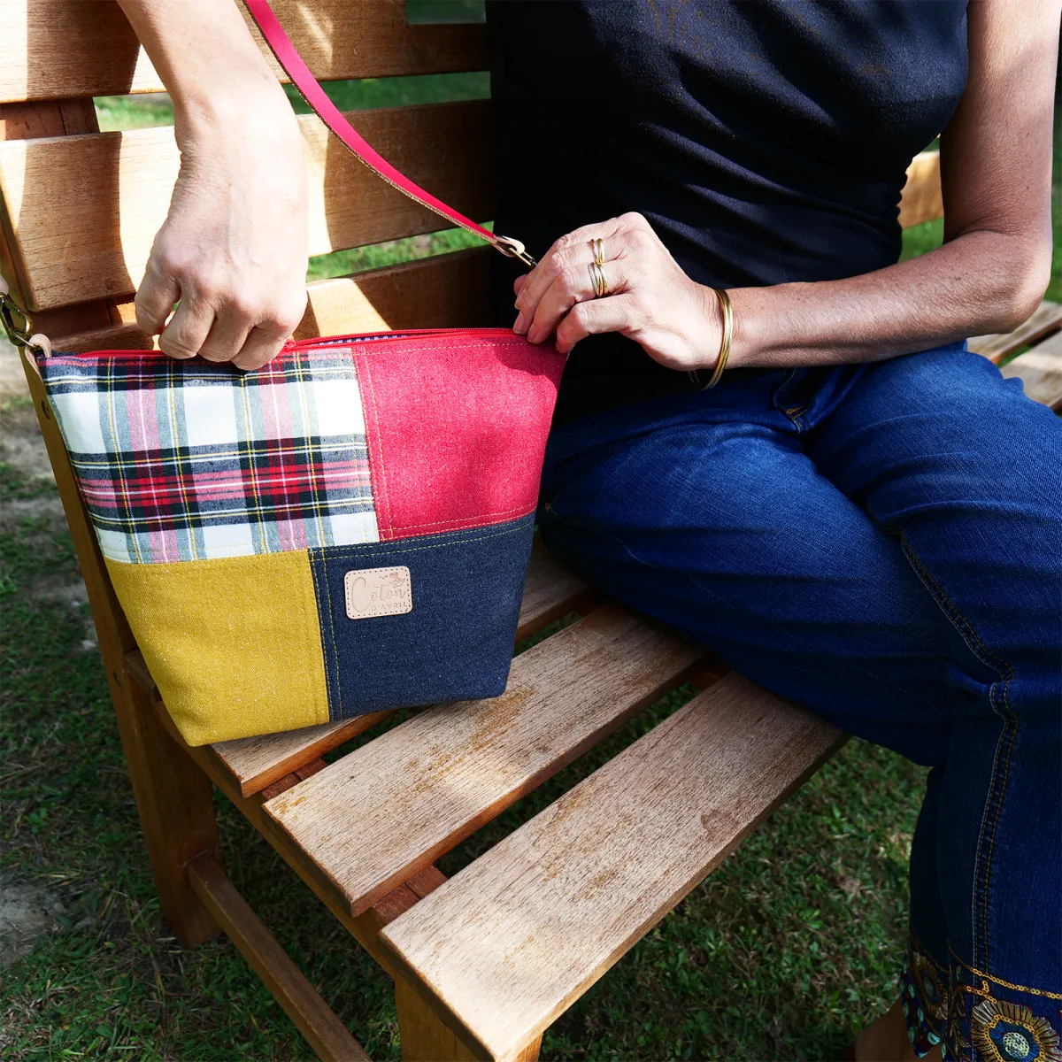 Sac à main Coton d'Avril GARLABAN Tartan