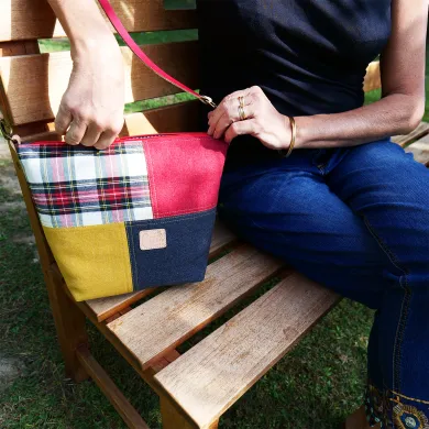 Sac à main Coton d'Avril GARLABAN Tartan