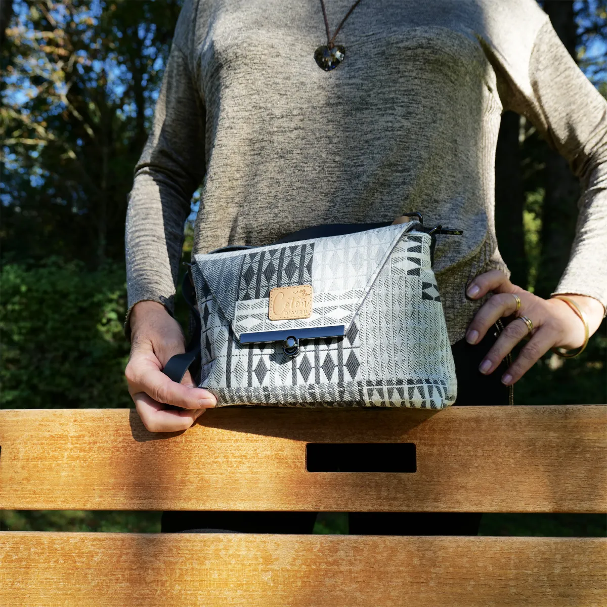 Sac à main Coton d'Avril FANNY Ardoise