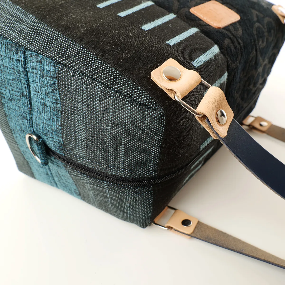 Sac à main Coton d'Avril CESAR Bleu carbone