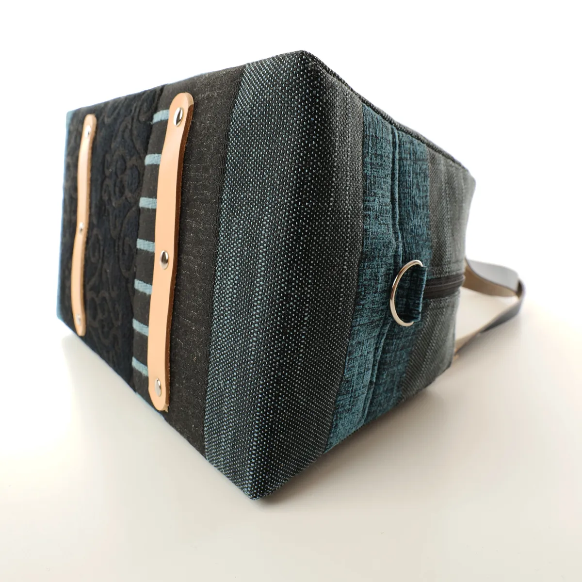 Sac à main Coton d'Avril CESAR Bleu carbone