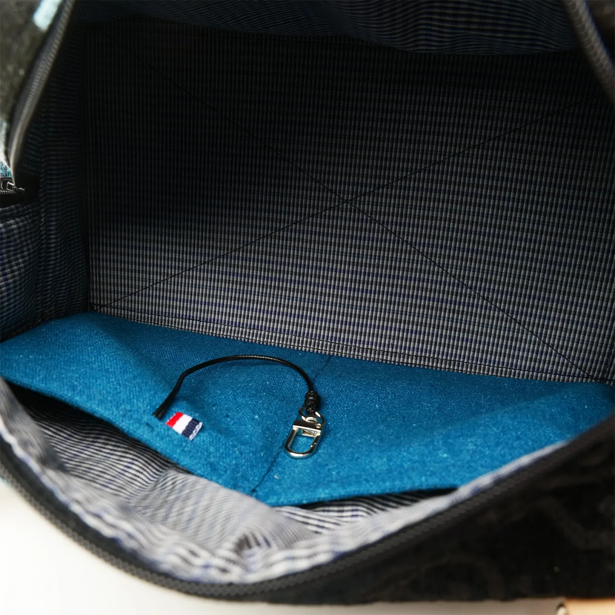 Sac à main Coton d'Avril CESAR Bleu carbone