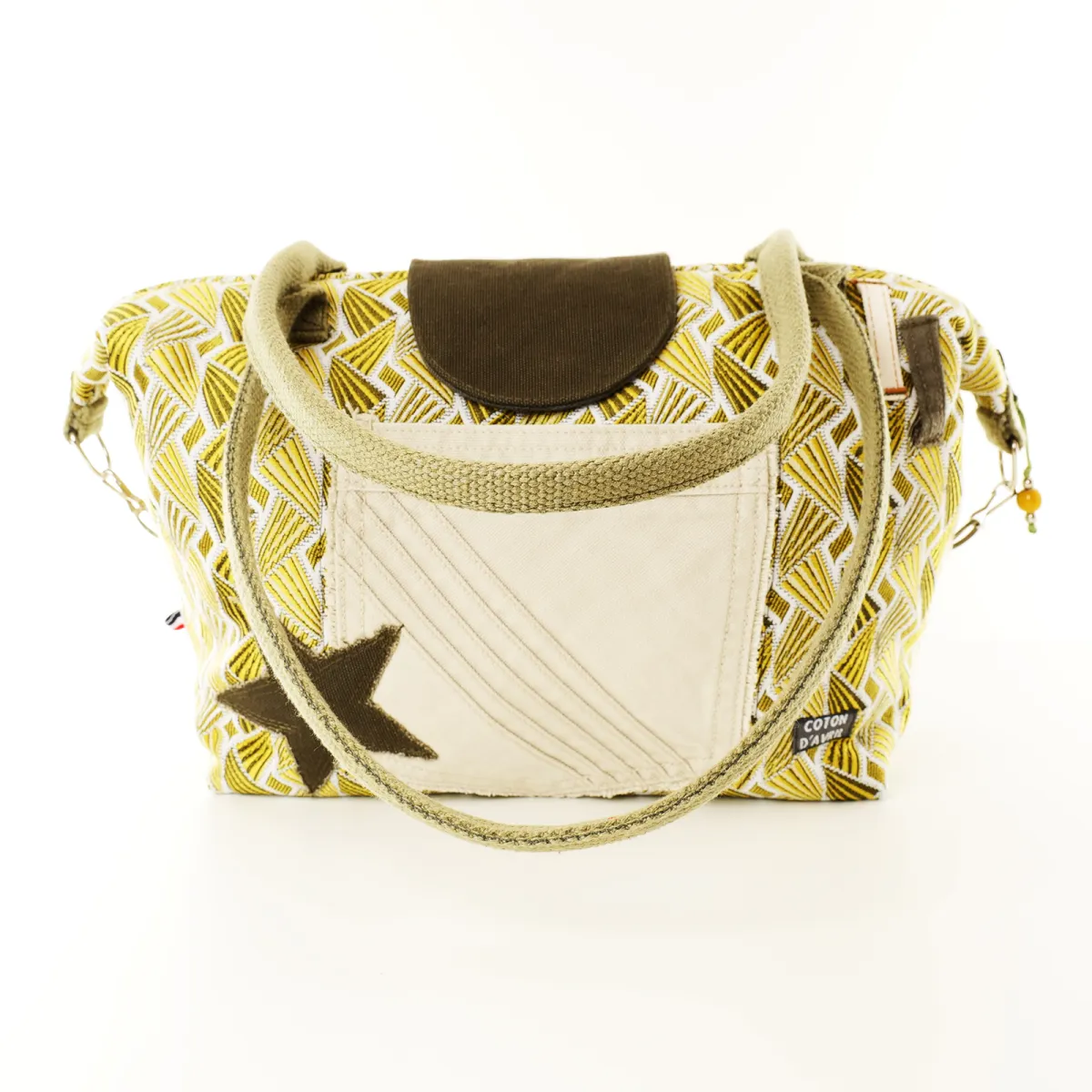 Sac à main Coton d'Avril D20 Vert Jaune
