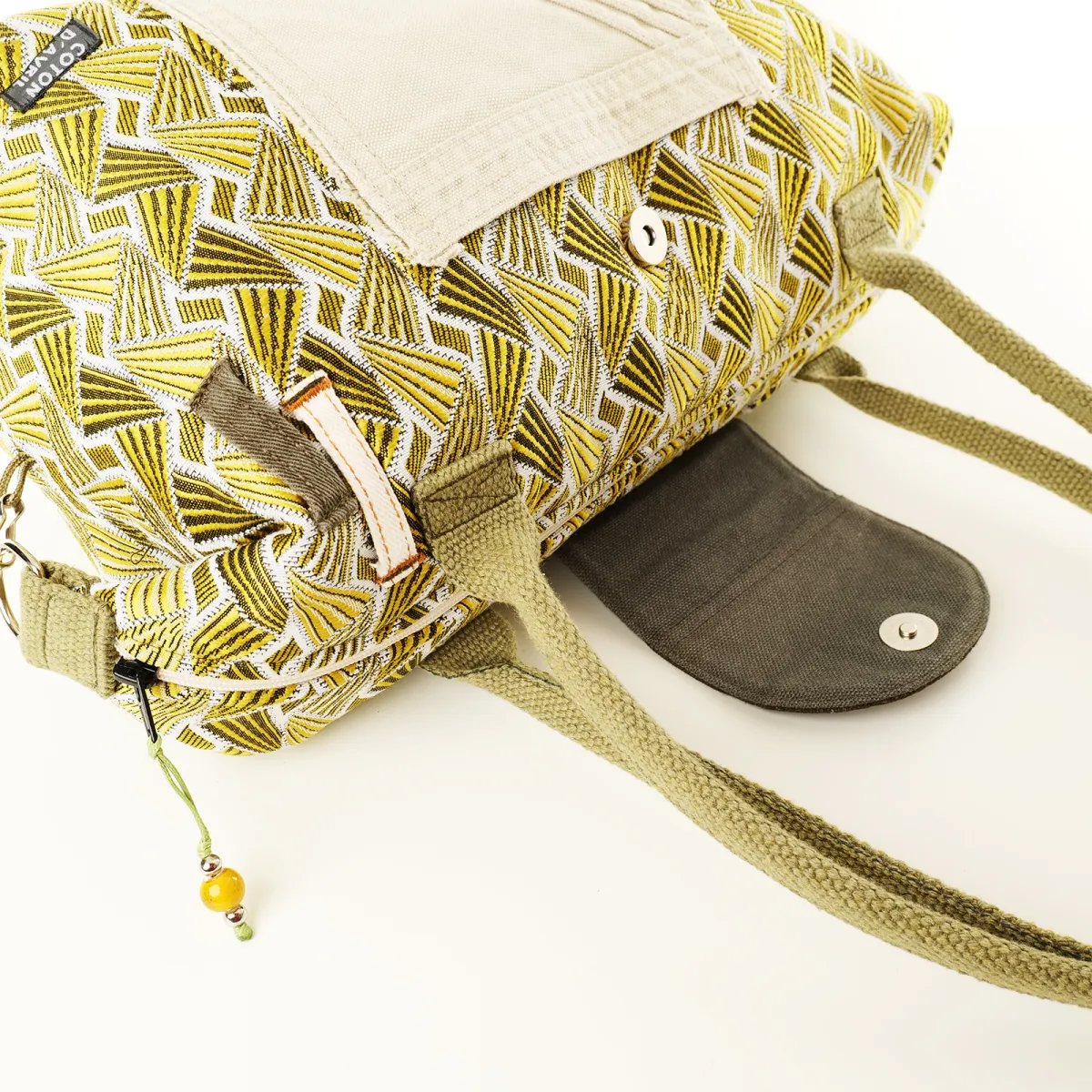 Sac à main Coton d'Avril D20 Vert Jaune