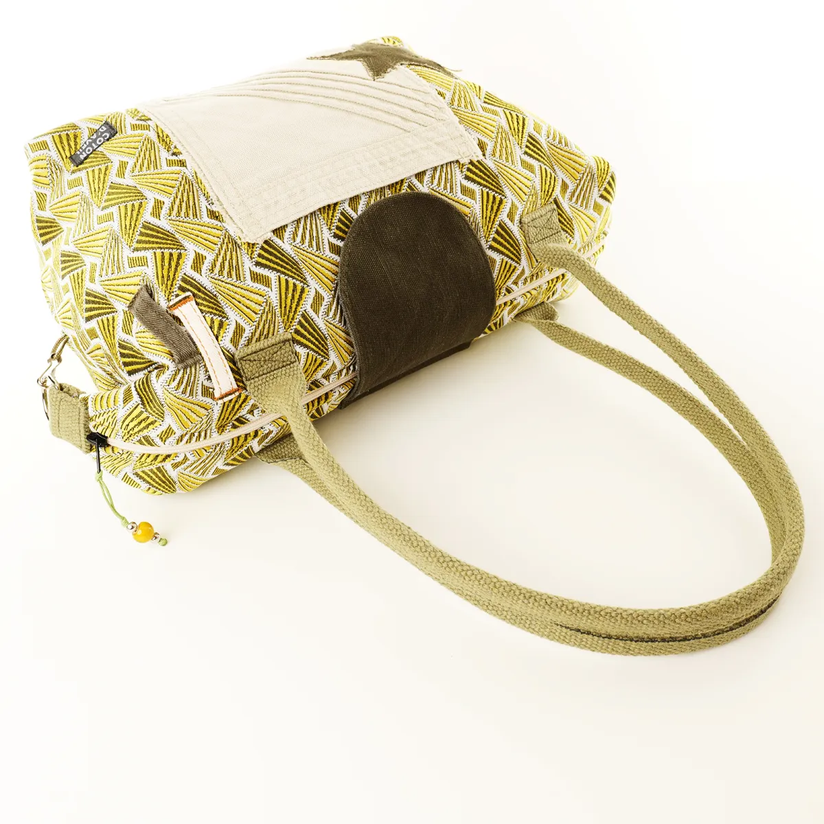 Sac à main Coton d'Avril D20 Vert Jaune