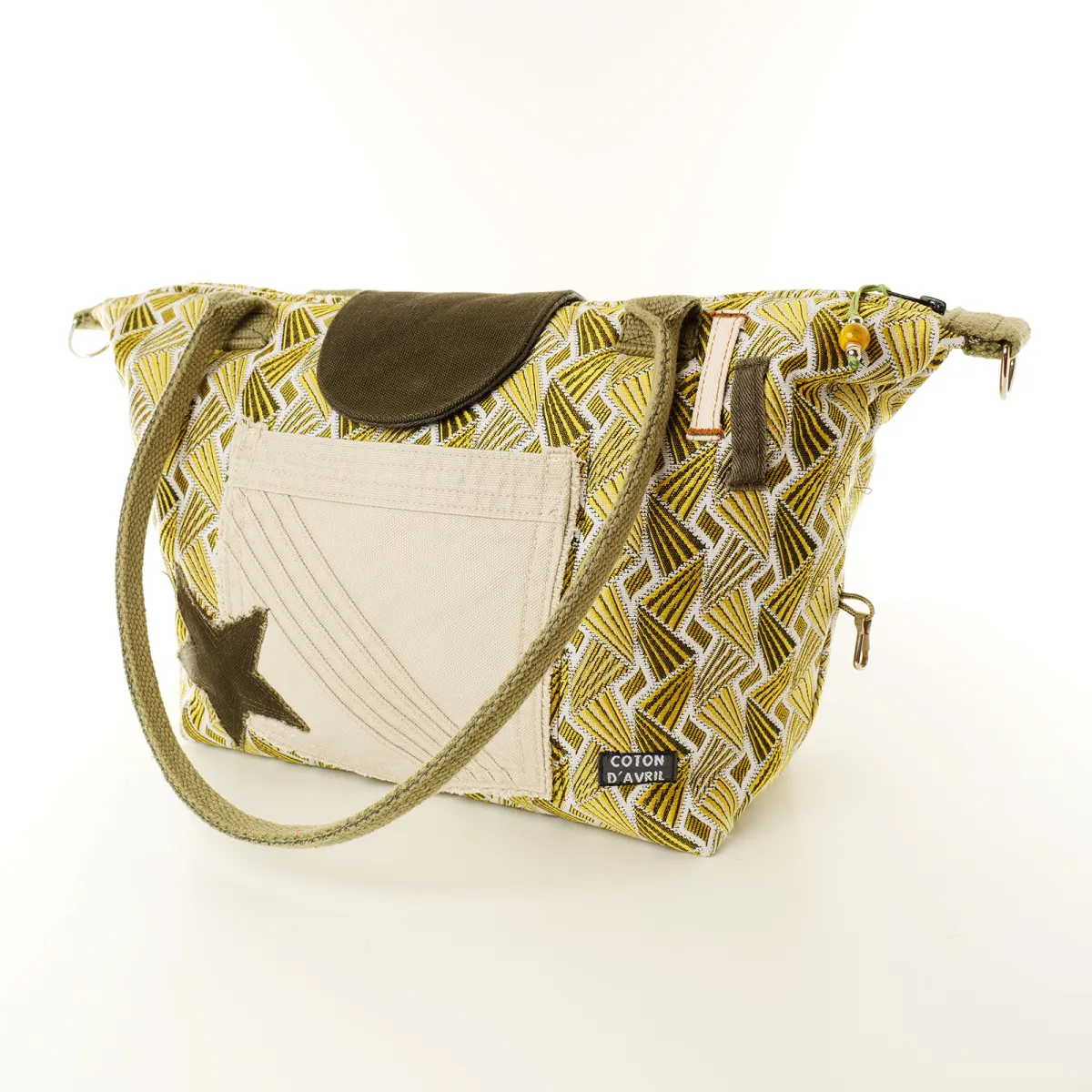 Sac à main Coton d'Avril D20 Vert Jaune