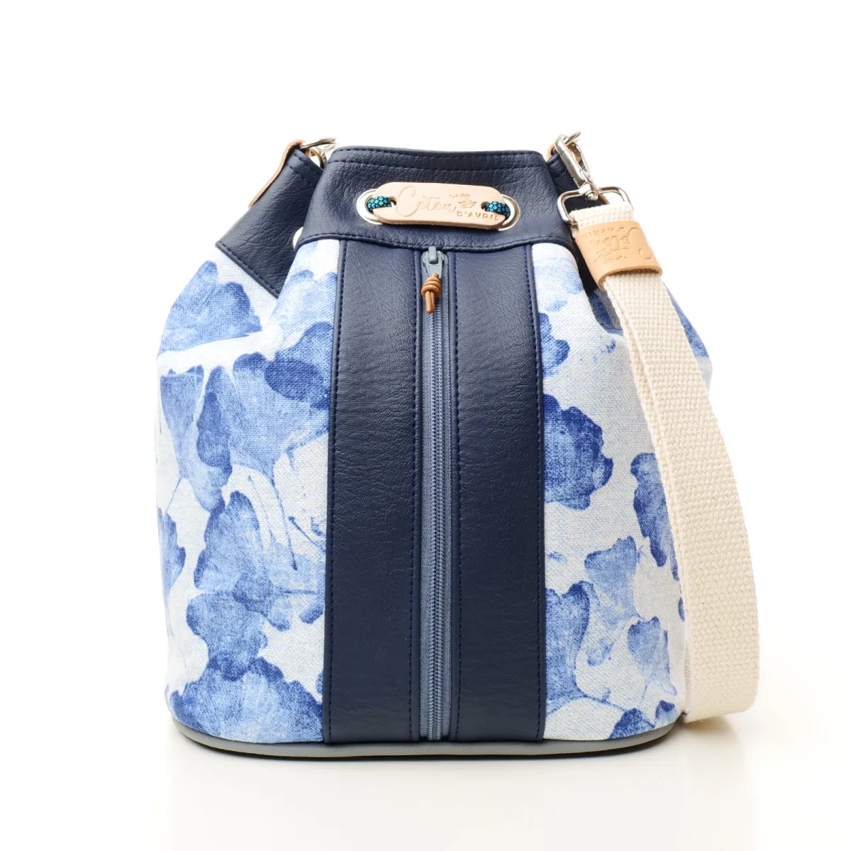 Sac seau Coton d'Avril Gynkgo Bleu