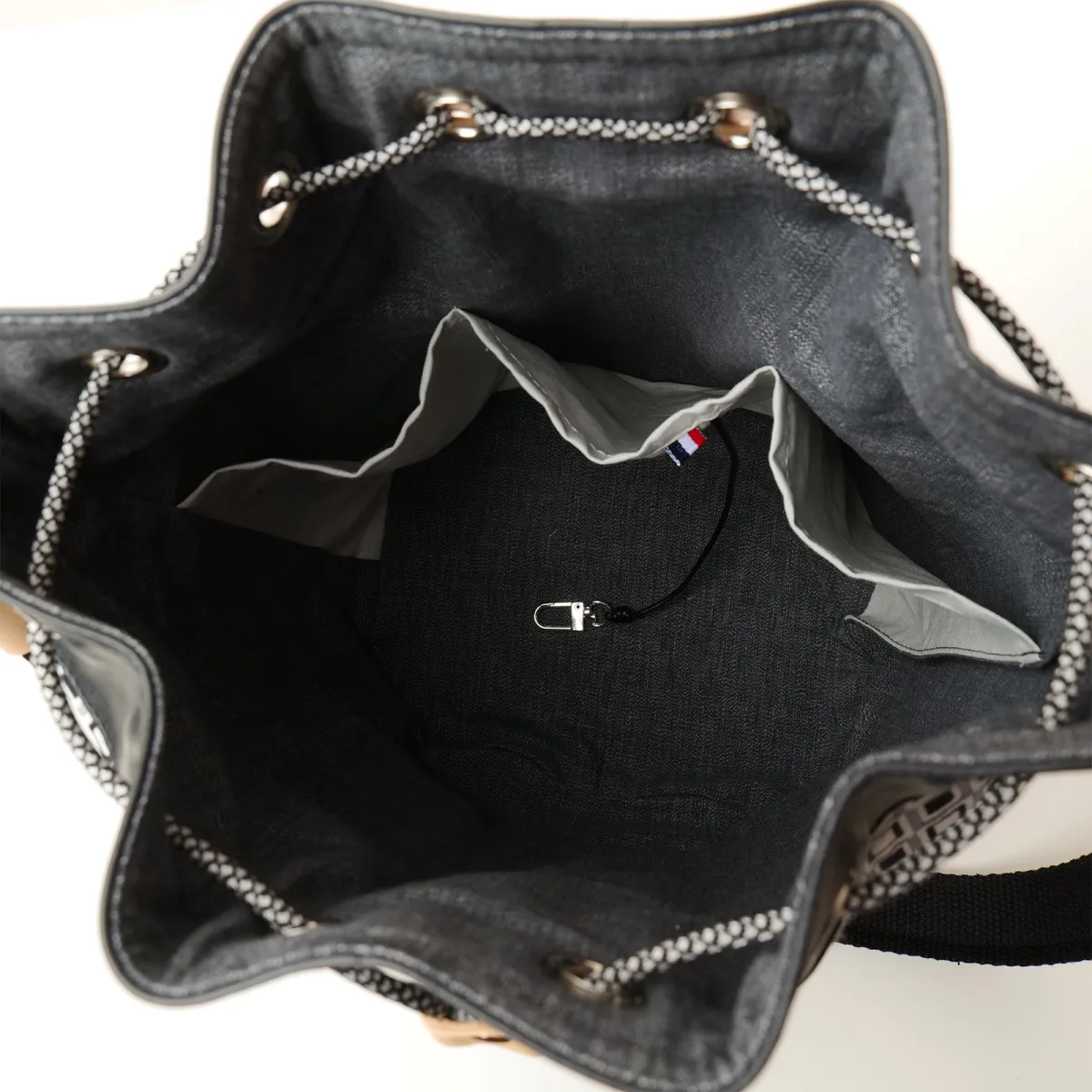 Sac seau Coton d'Avril ANGELE Fusain