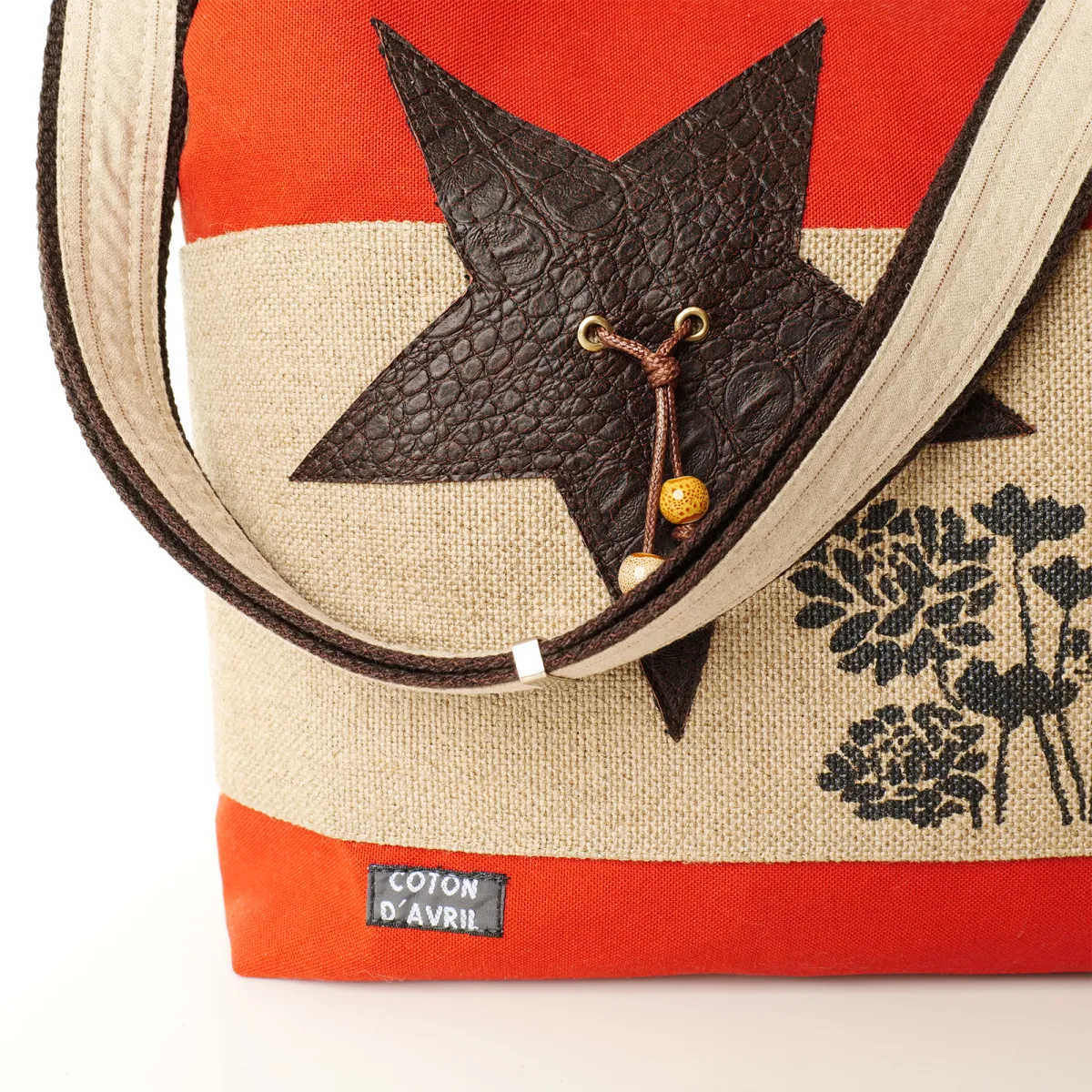Sac seau Coton d'Avril ONE WAY Corail-Lin