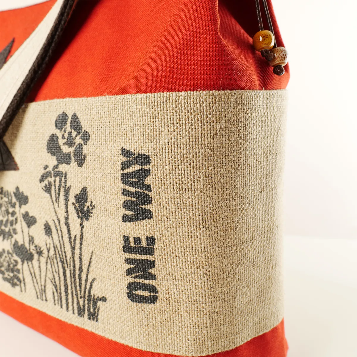 Sac seau Coton d'Avril ONE WAY Corail-Lin