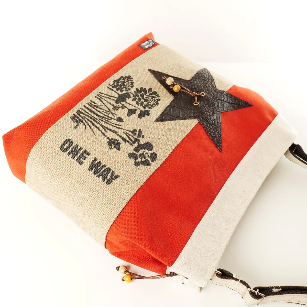 Sac seau Coton d'Avril ONE WAY Corail-Lin