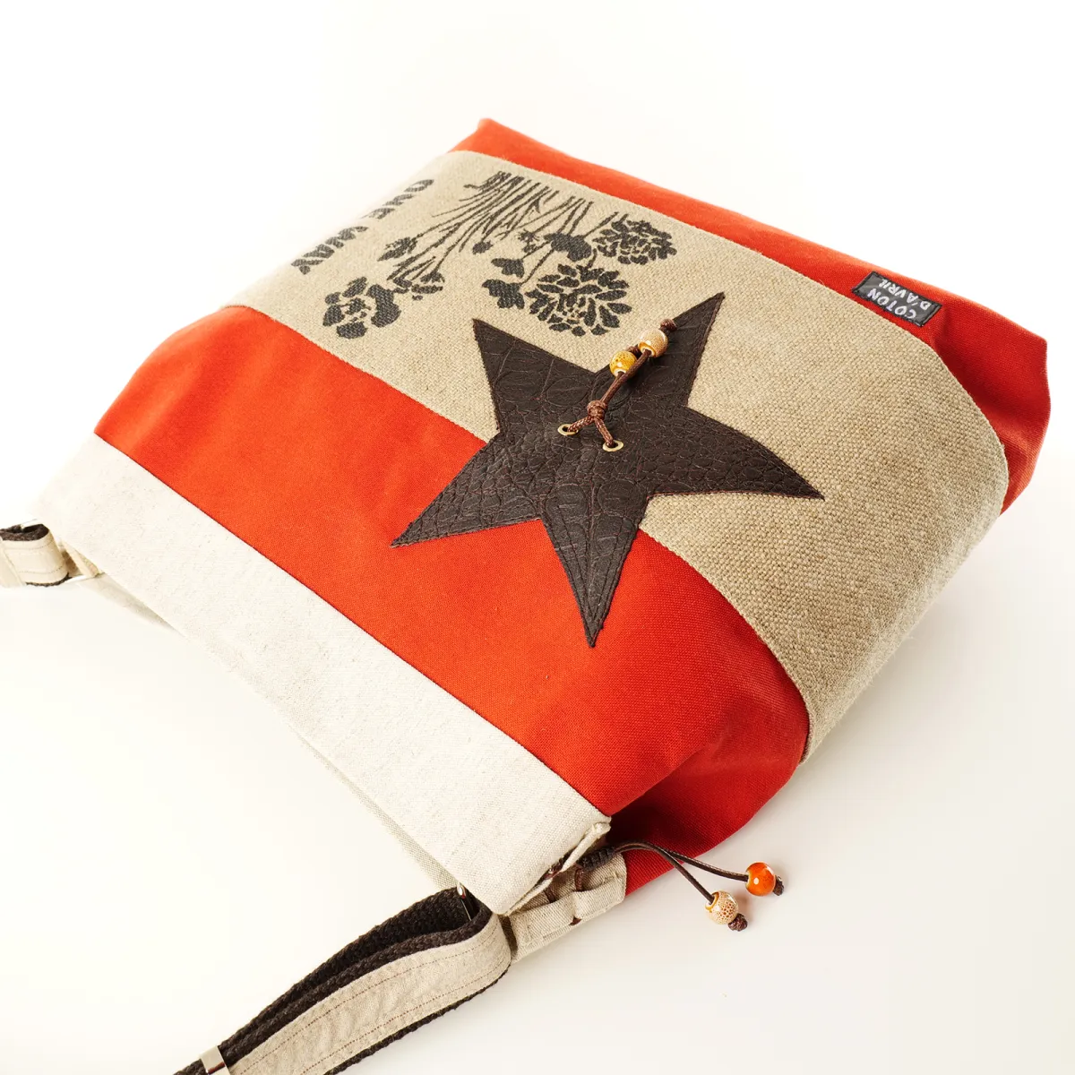 Sac seau Coton d'Avril ONE WAY Corail-Lin