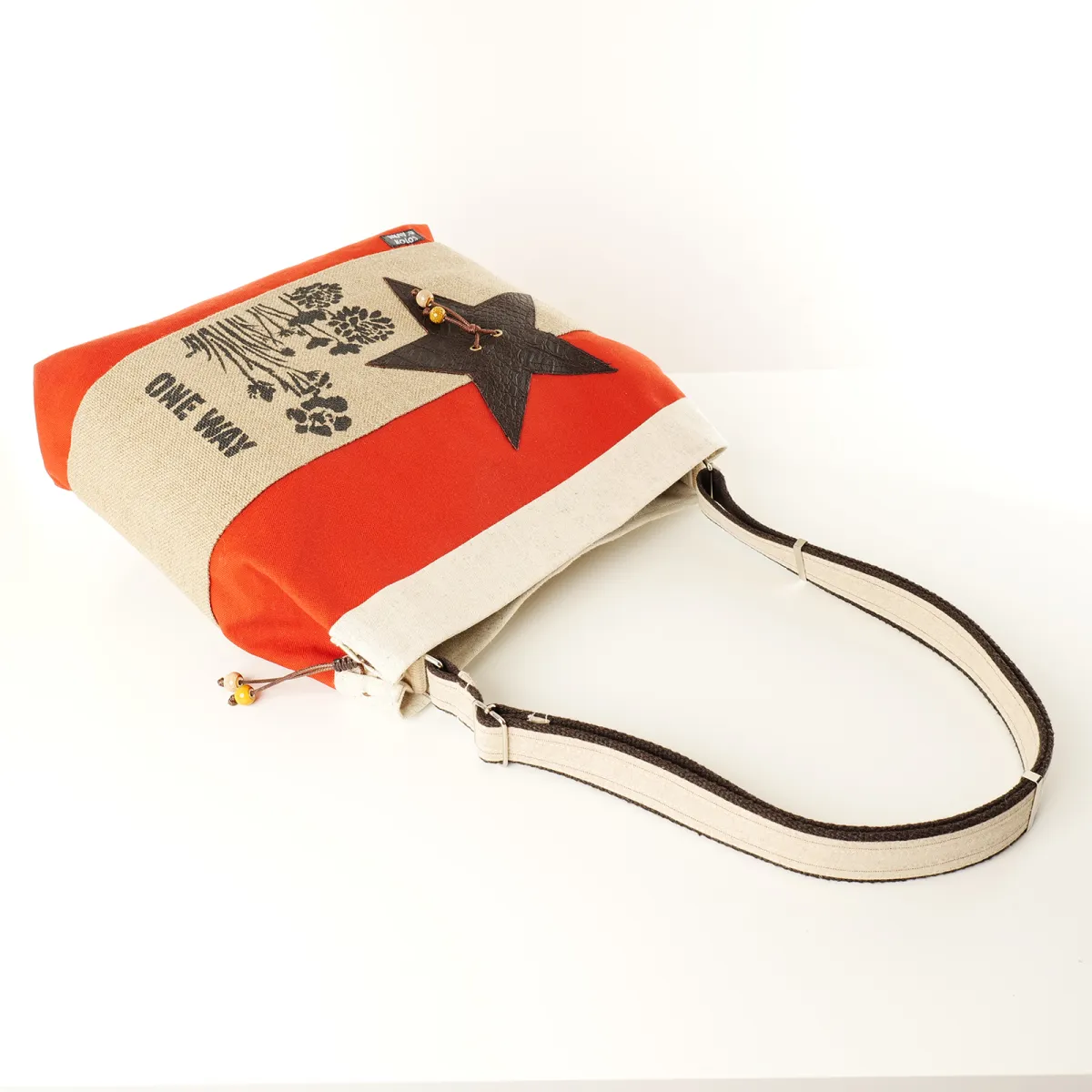 Sac seau Coton d'Avril ONE WAY Corail-Lin