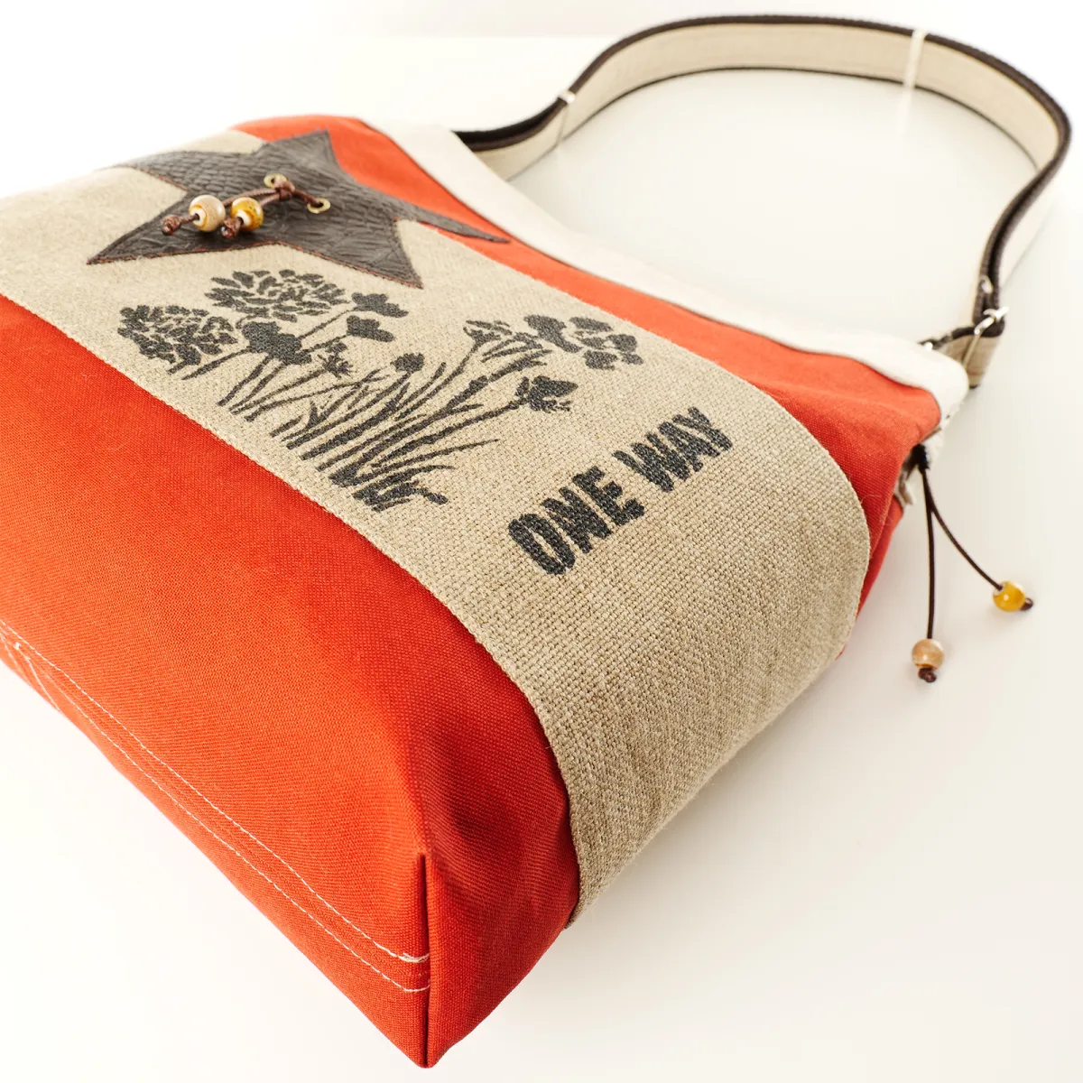 Sac seau Coton d'Avril ONE WAY Corail-Lin